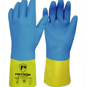 BYCG BLUE YELLOW CHEMICAL GLOVES NEOPRENE GLOVES