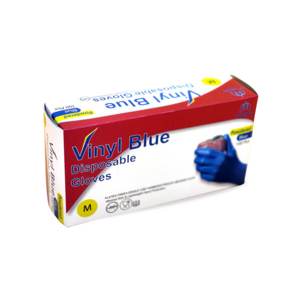 Blue Vinyl Gloves Powdered