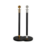 VIP Black Stanchion (Golden/Silver Ball) - (TS 882)